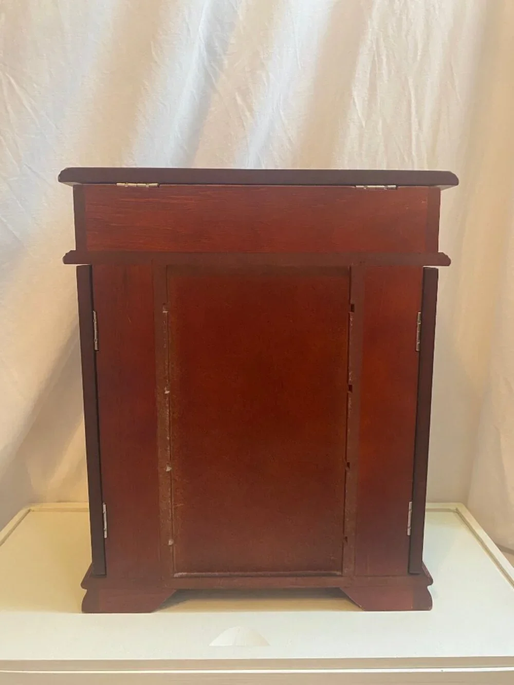 Vintage Croft & Barrow Wooden Jewelry Armoire JX2502 Mirror 4 Drawers